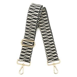 Black and White Crossbody Bag Strap